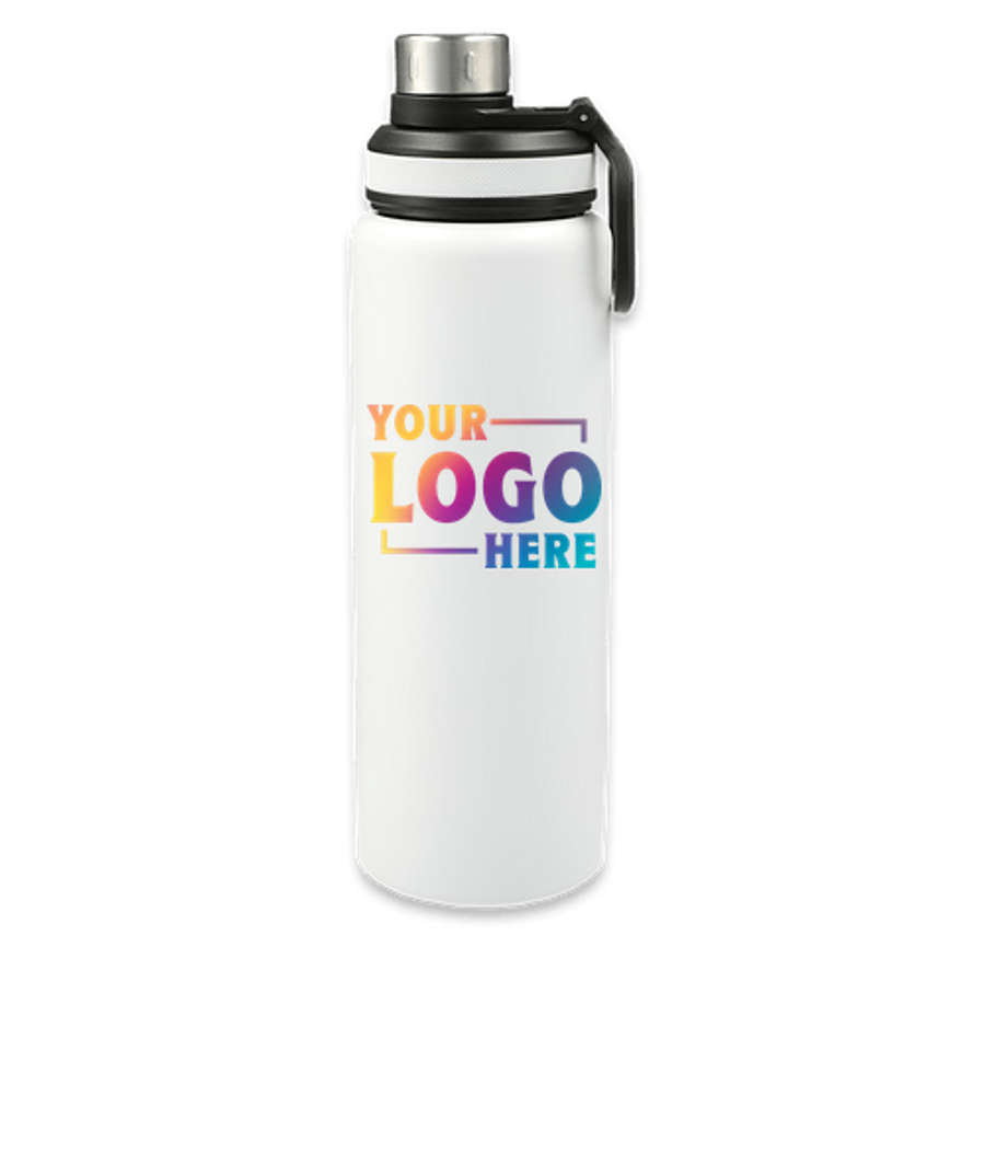 32 oz. Vasco Stainless Steel Water Bottle with Dual Opening Lid in White