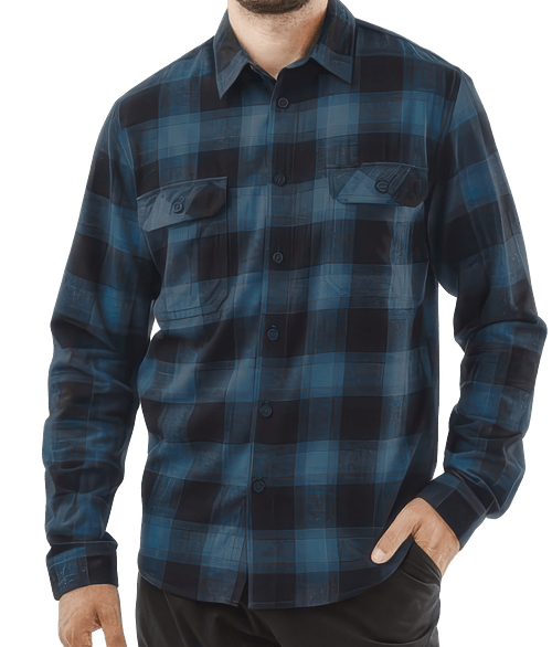 Stormtech Chesapeake Plaid Long Sleeve Shirt in Blue Plaid