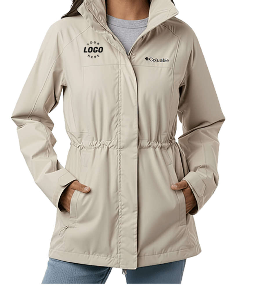 Columbia Women's Hikebound II Hooded Windbreaker Jacket - Printed in Dark Stone