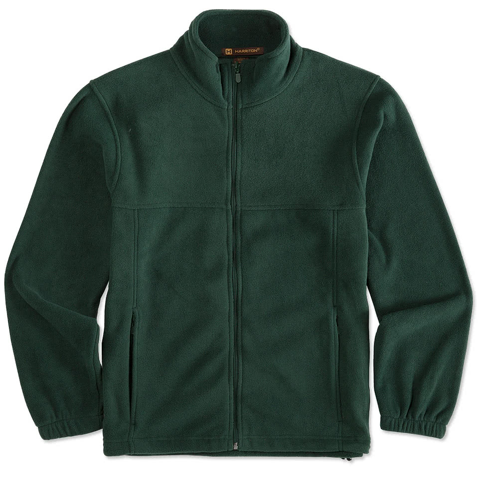 Custom Harriton Full Zip Fleece Jacket - Embroidered - Design