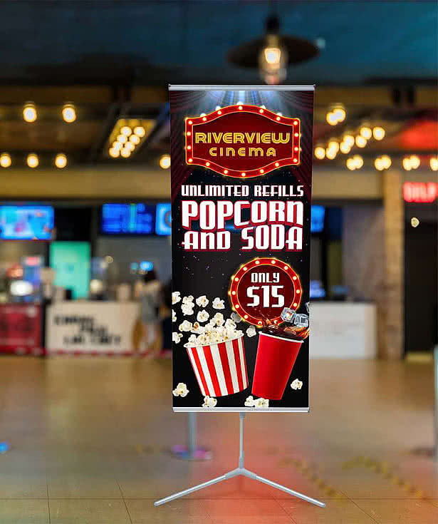 Full Color 28" x 89" Essential Banner Display Kit