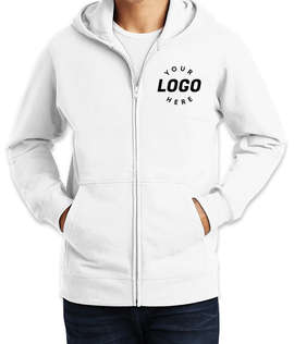 Port & Company Fan Favorite Zip Hoodie - Color: White