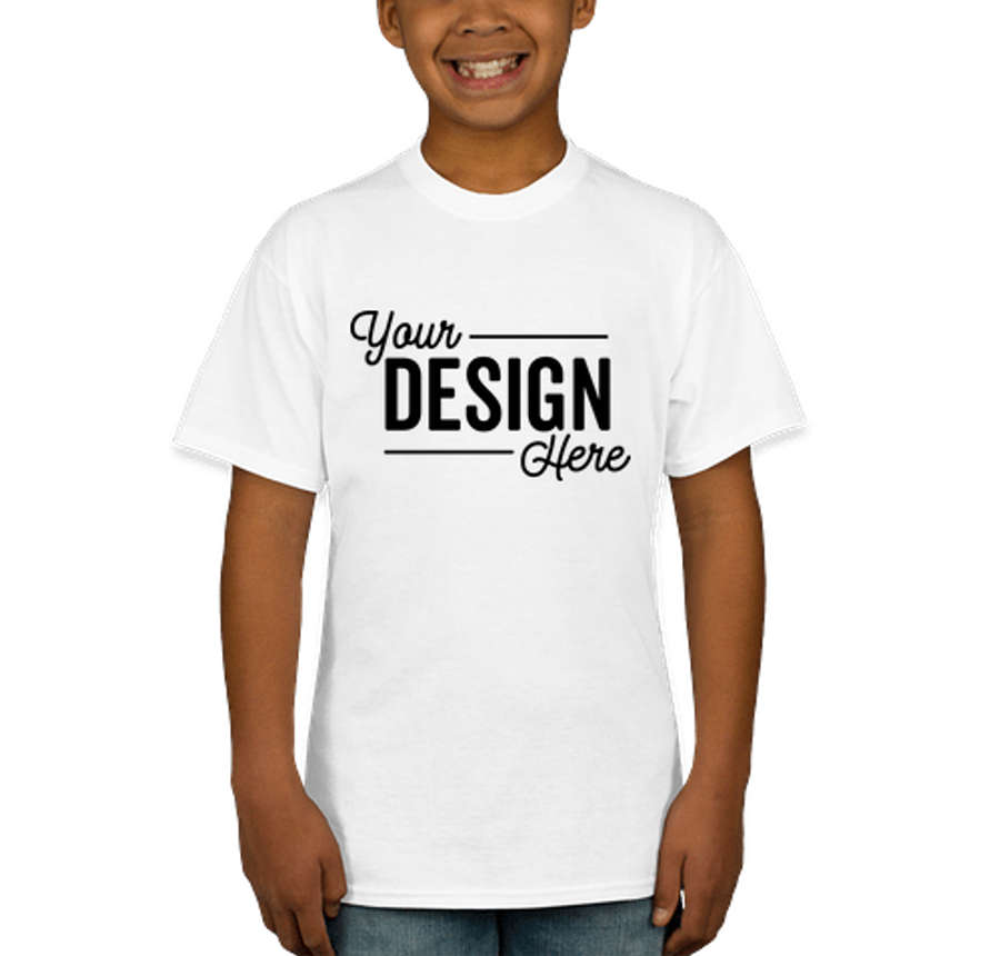 Hanes Youth EcoSmart 50/50 T-shirt in White
