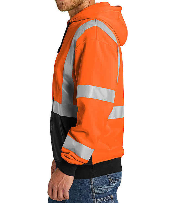 CornerStone Class 3 Heavy Duty Fleece Safety Zip Hoodie