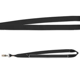 Lanyard with Bulldog Clip - Color: Black