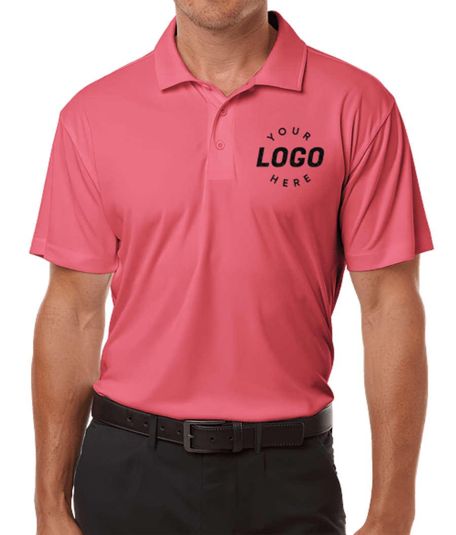 AllPro Interlock UPF 50 Performance Polo - Embroidered in Bright Pink