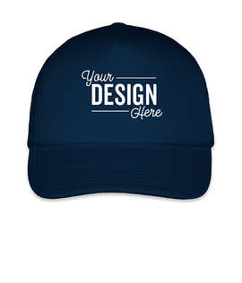 Mega Cap Five‑Panel Foam Snapback Trucker Hat - Color: Navy