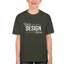 Canada - Fruit of the Loom Youth 100% Cotton T-shirt - Color: Military Green