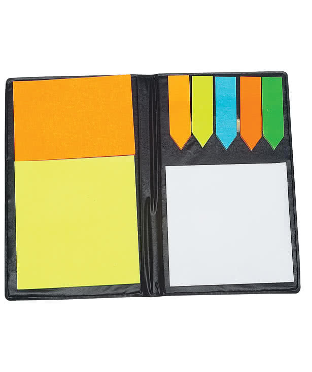 Sticky Notes and Flags with Leather Look Cover