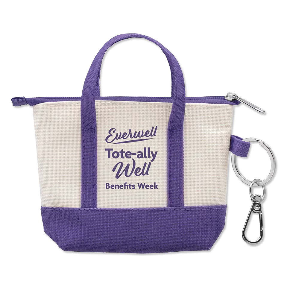Mini Zippered Tote Bag Charm