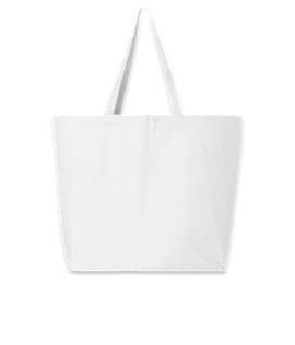 Jumbo Gusseted Cotton Canvas Tote Bag - Color: White