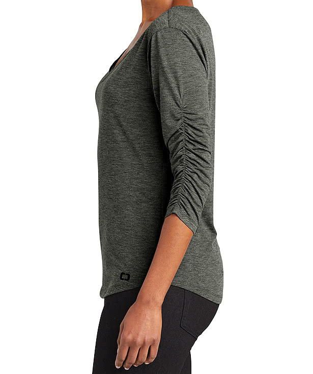 OGIO Women's Evolution Cinched Sleeve Performance Blend Shirt