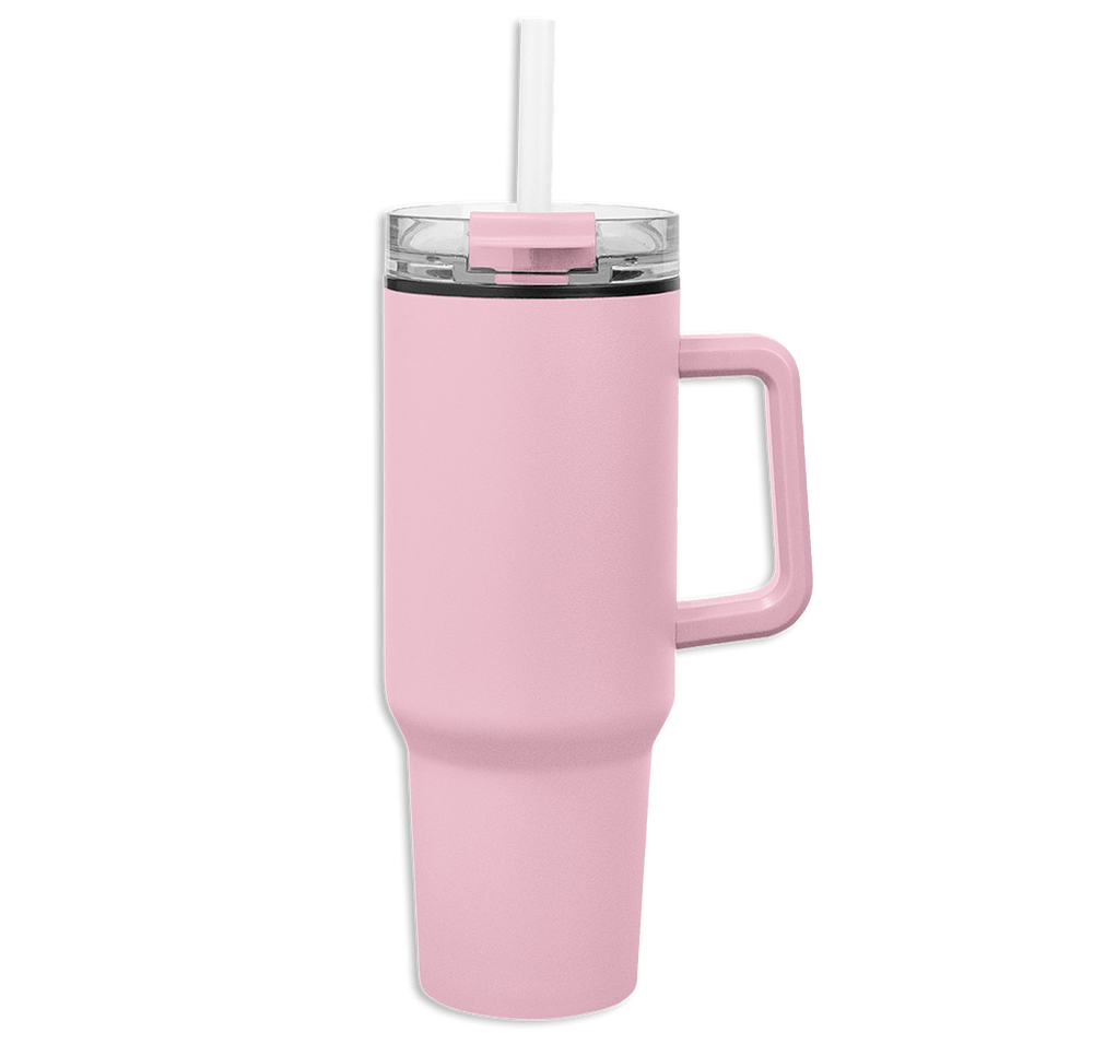 Full Color 40 oz. Quest Stainless Steel Recycled Tumbler with Straw-default