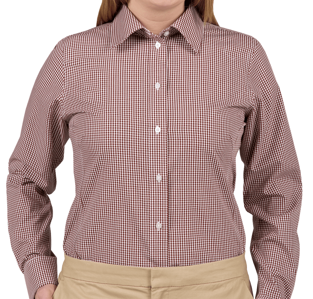 Devon & Jones Women's Crown Collection Gingham Dress Shirt - Embroidered-default