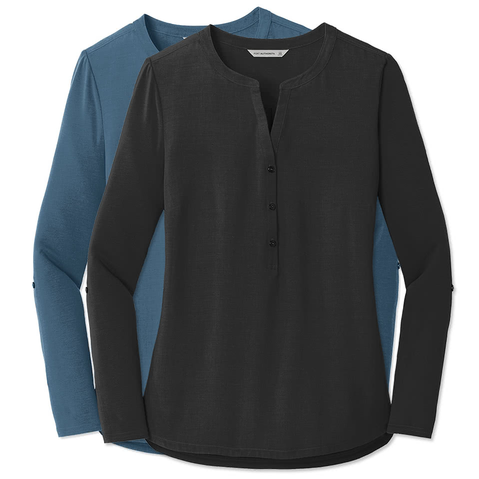Port Authority Women's Henley Tunic Blouse