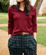 Brooks Brothers Women's Merino V-Neck Sweater