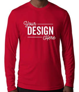 Hanes Cool Dri Long Sleeve Performance Shirt - Color: Deep Red