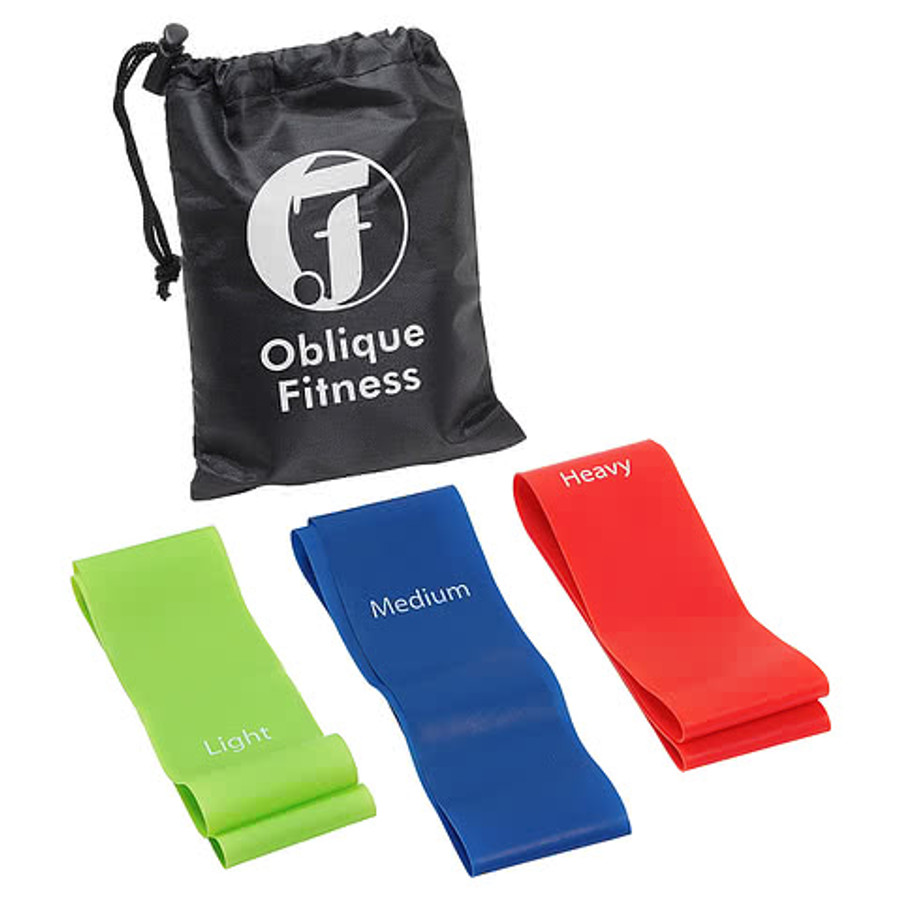 Power Grip 3-Piece Fitness Band Set in Black