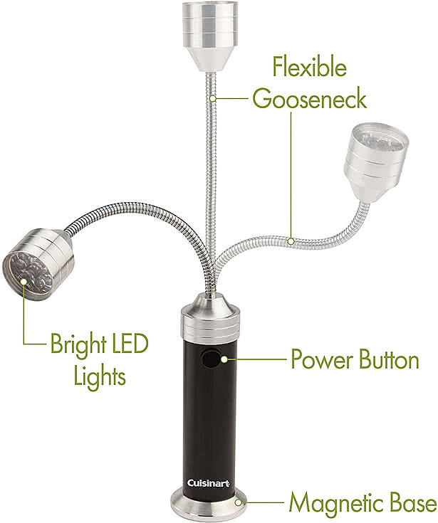Cuisinart Outdoors 2-Piece Magnetic LED Grill Lights