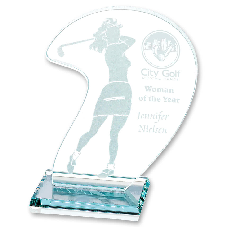 Laser Etched Female Golfer Award