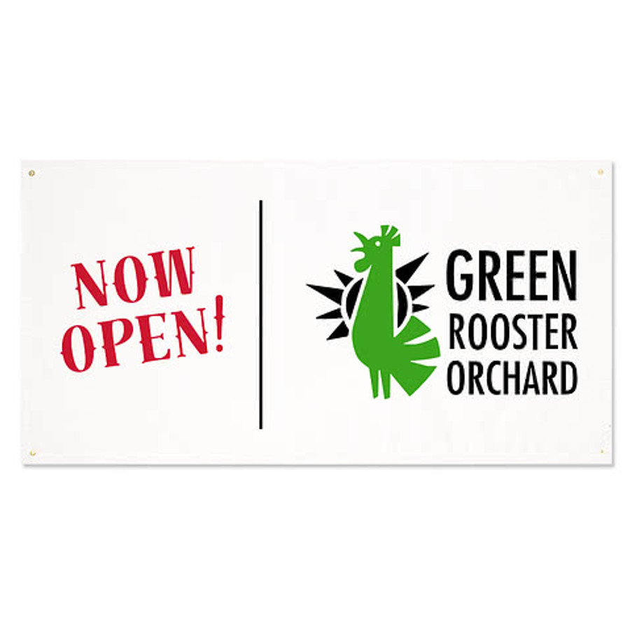Full Color 6' x 3' Polyester Banner in Navy