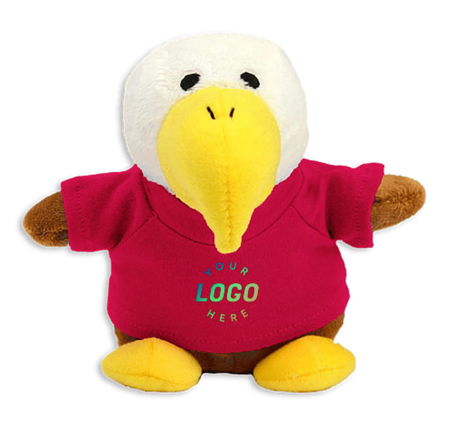 Full Color Bean Bag Buddies 6" Eagle Plush Animal in Red