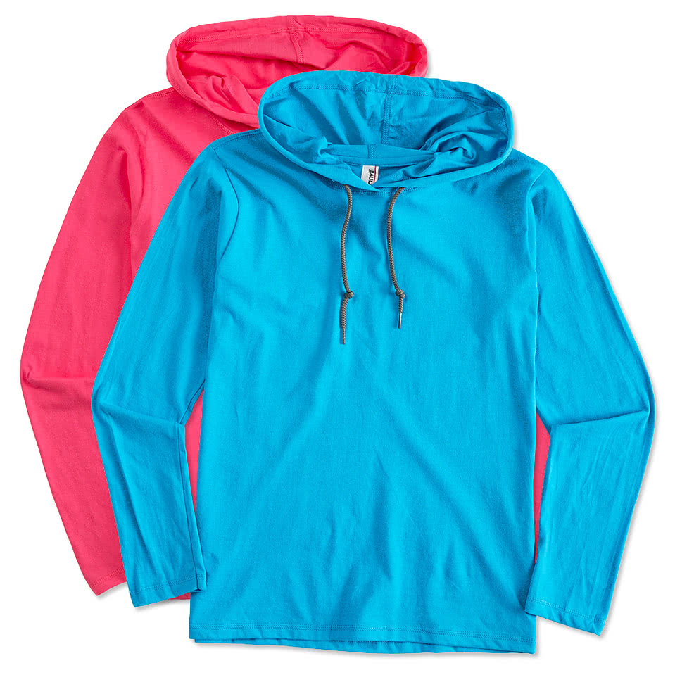 Anvil Women's Hooded Long Sleeve T-shirt