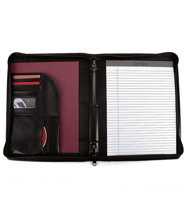 Writer's Zippered Ring Padfolio