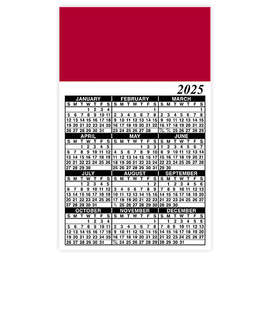 Full Color Calendar Magnet - .036" - Color: Cardinal