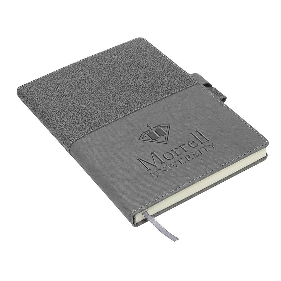 Debossed Quarry Textured Notebook with Interlocking Pen Closure