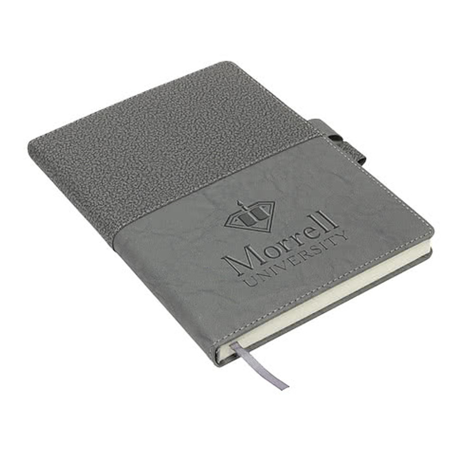 Debossed Quarry Textured Notebook with Interlocking Pen Closure