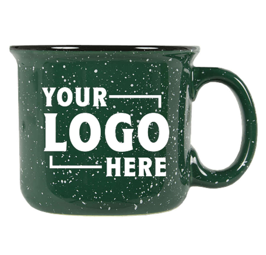 14 oz. Ceramic Camper Mug in Green