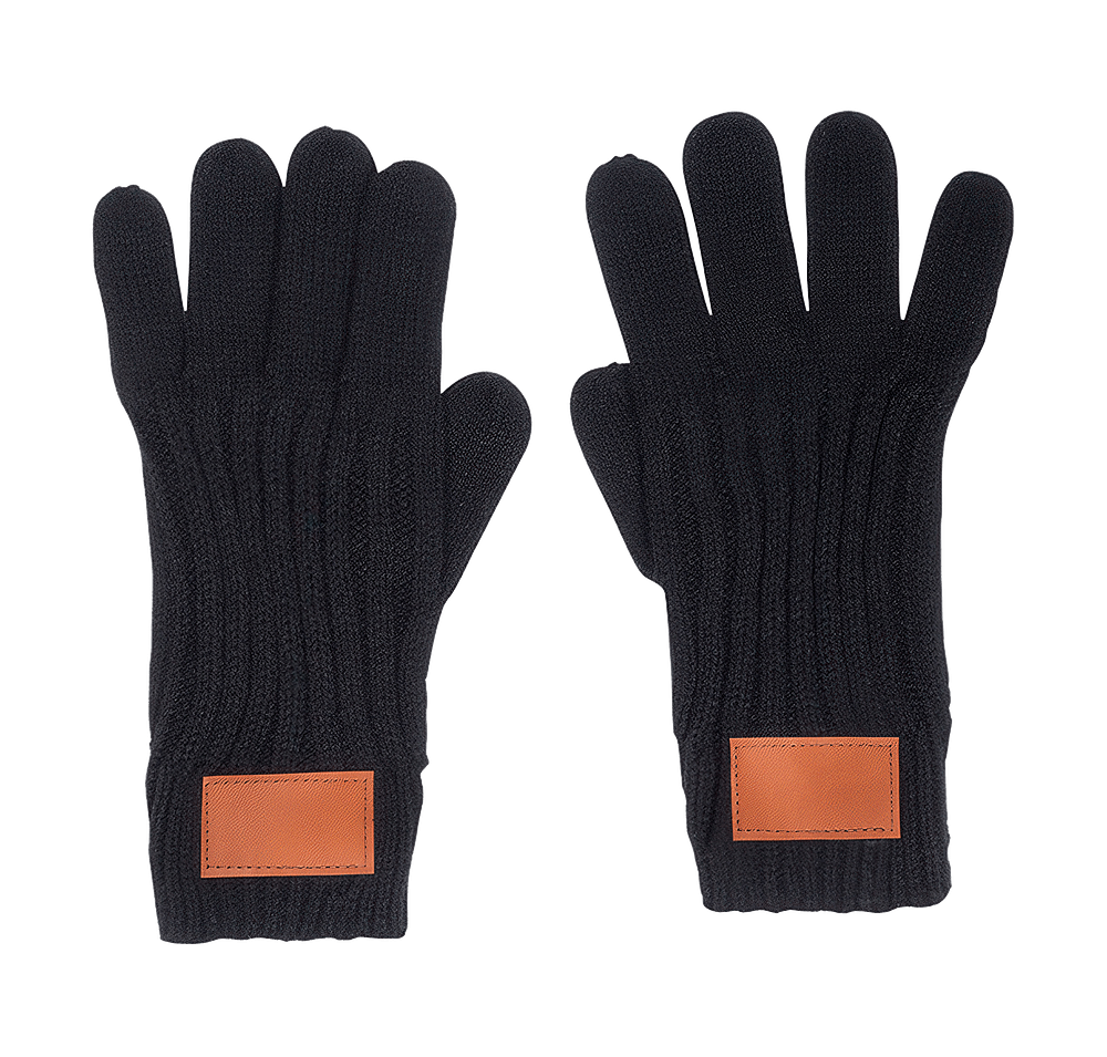 Rib Knit Gloves-default