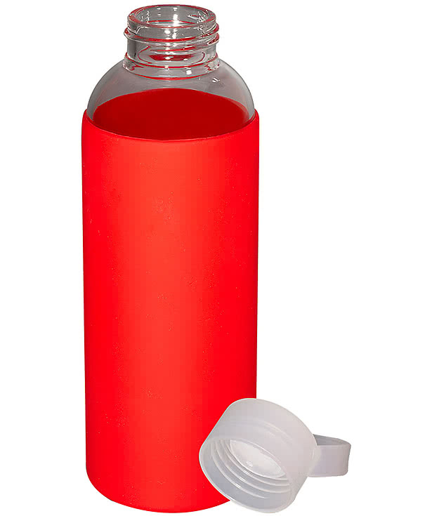 18 oz. Glass Water Bottle with Silicone Sleeve