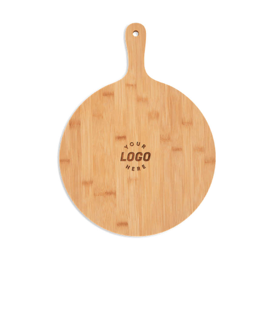 Laser Engraved Bamboo Pizza Paddle in Bamboo