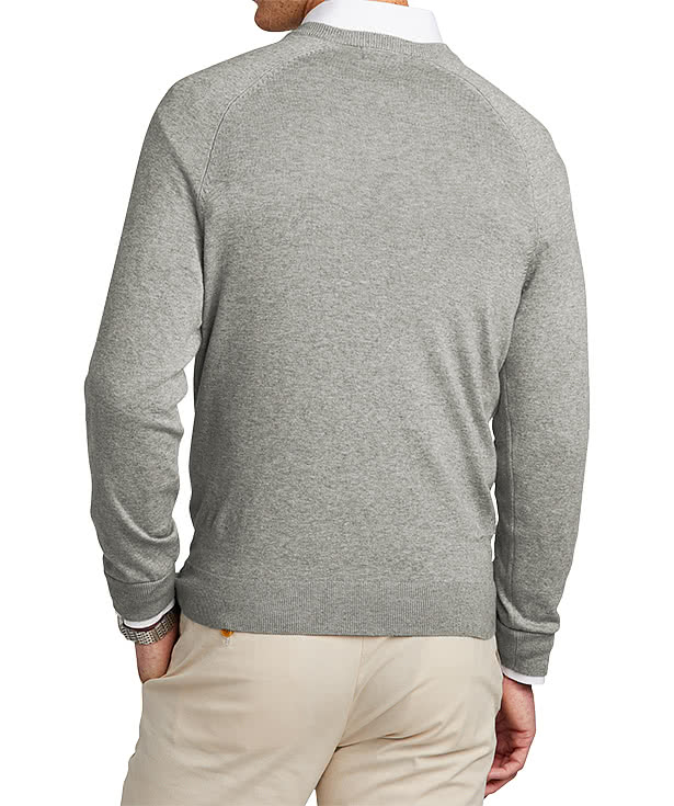 Brooks Brothers Cotton Stretch V-Neck Sweater