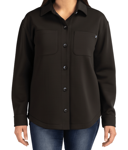 Cutter & Buck Women's Roam Recycled Shirt Jacket  in Black