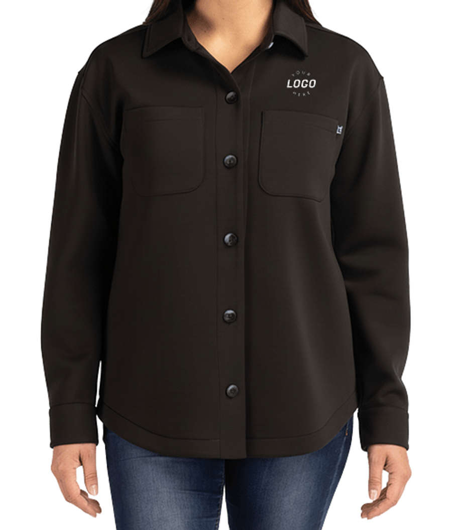Cutter & Buck Women's Roam Recycled Shirt Jacket in Black