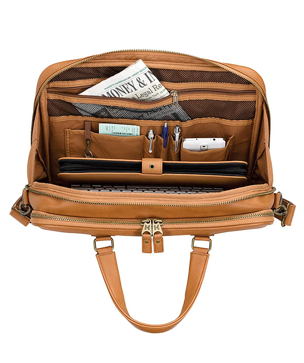 Debossed Kapston Natisino 15" Computer Briefcase