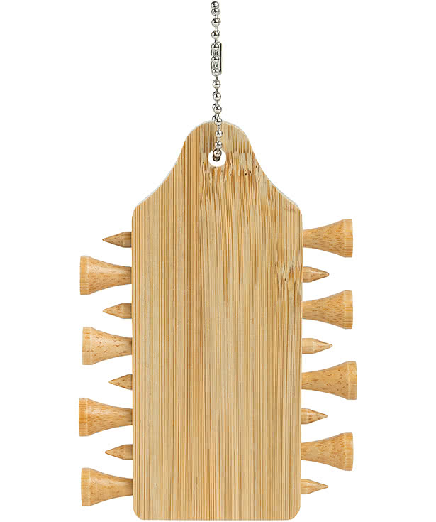 Bamboo Golf Tee Pack with Holder