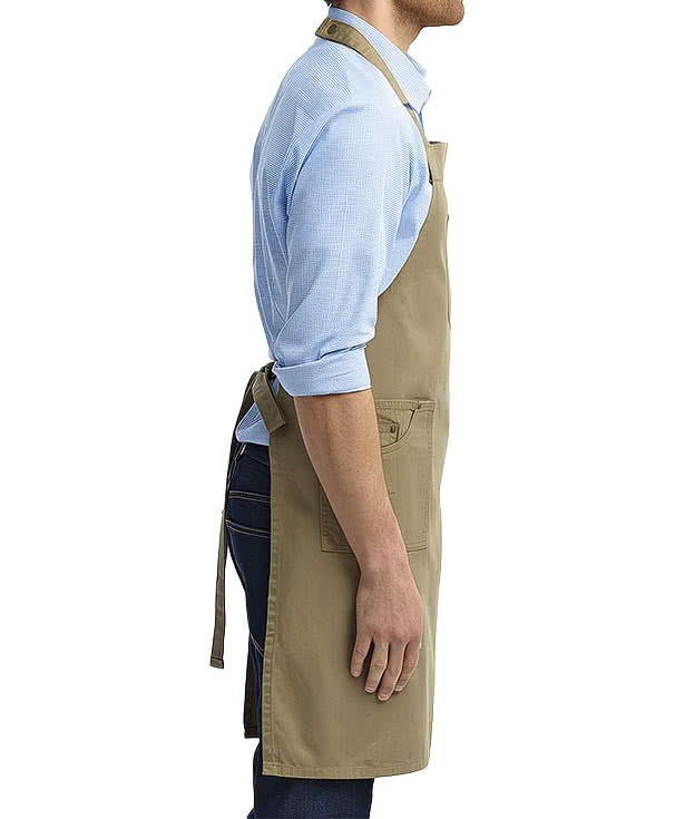 Artisan Collection Chino Full Length Three-Pocket Apron - Embroidered