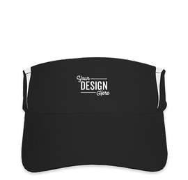 Sport-Tek Colorblock Performance Visor - Color: Black / White