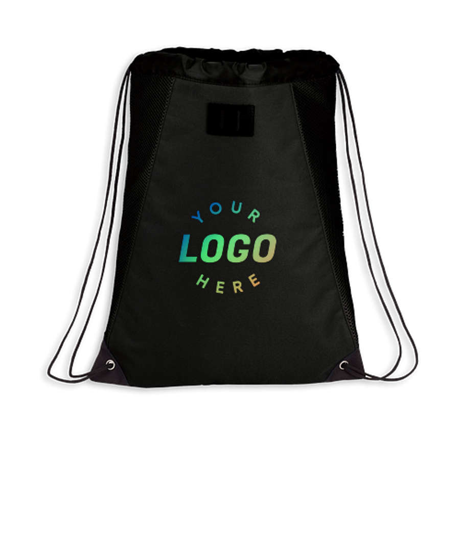 Air Mesh Drawstring Bag in Black