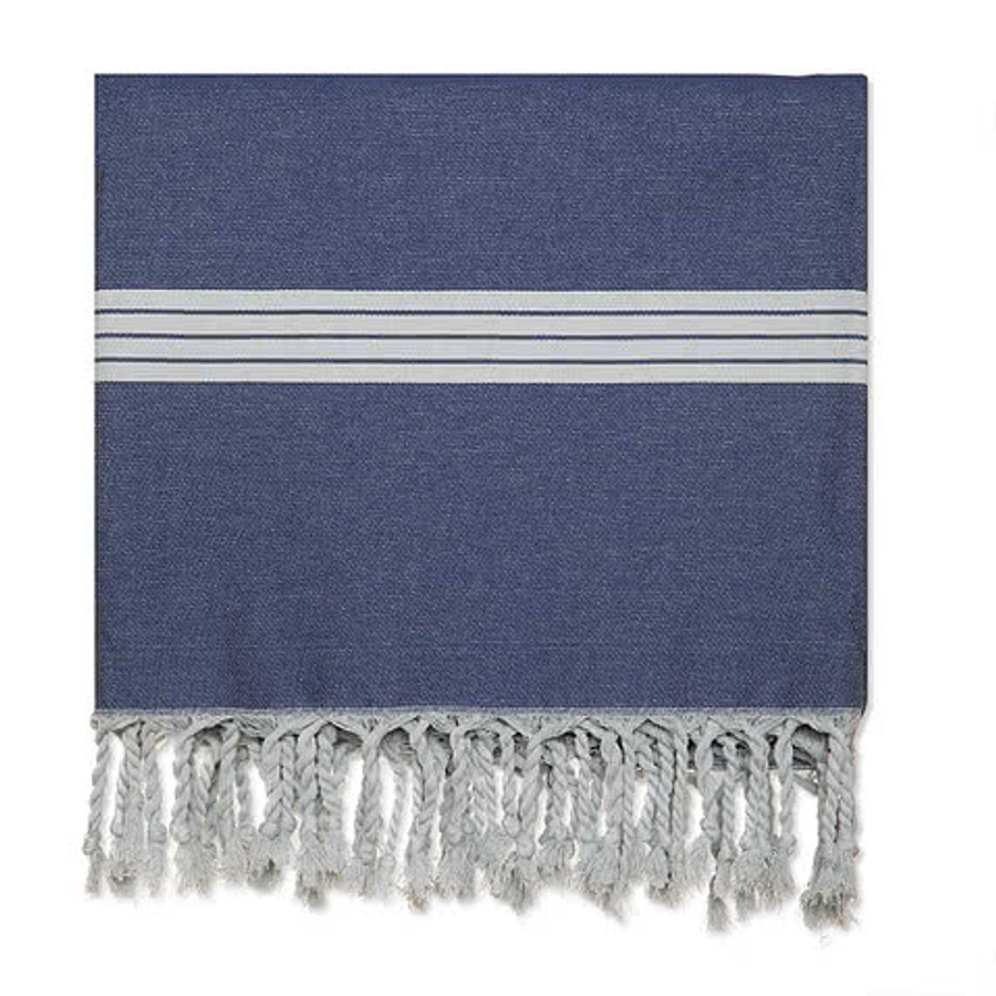 Slowtide Lightweight Cotton Turkish Towel in River