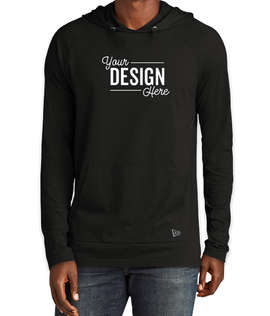New Era Tri‑Blend Long Sleeve Hooded Shirt - Color: Black Solid