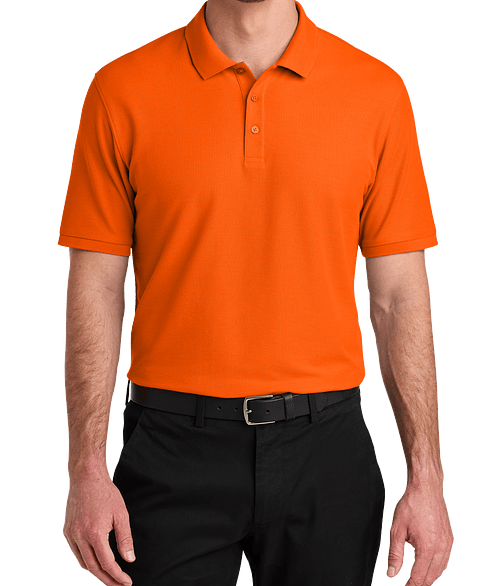 Port Authority Wearever UV Performance Pique Polo in Neon Orange