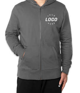 Allmade Organic French Terry Zip Hoodie - Color: Terrain Grey