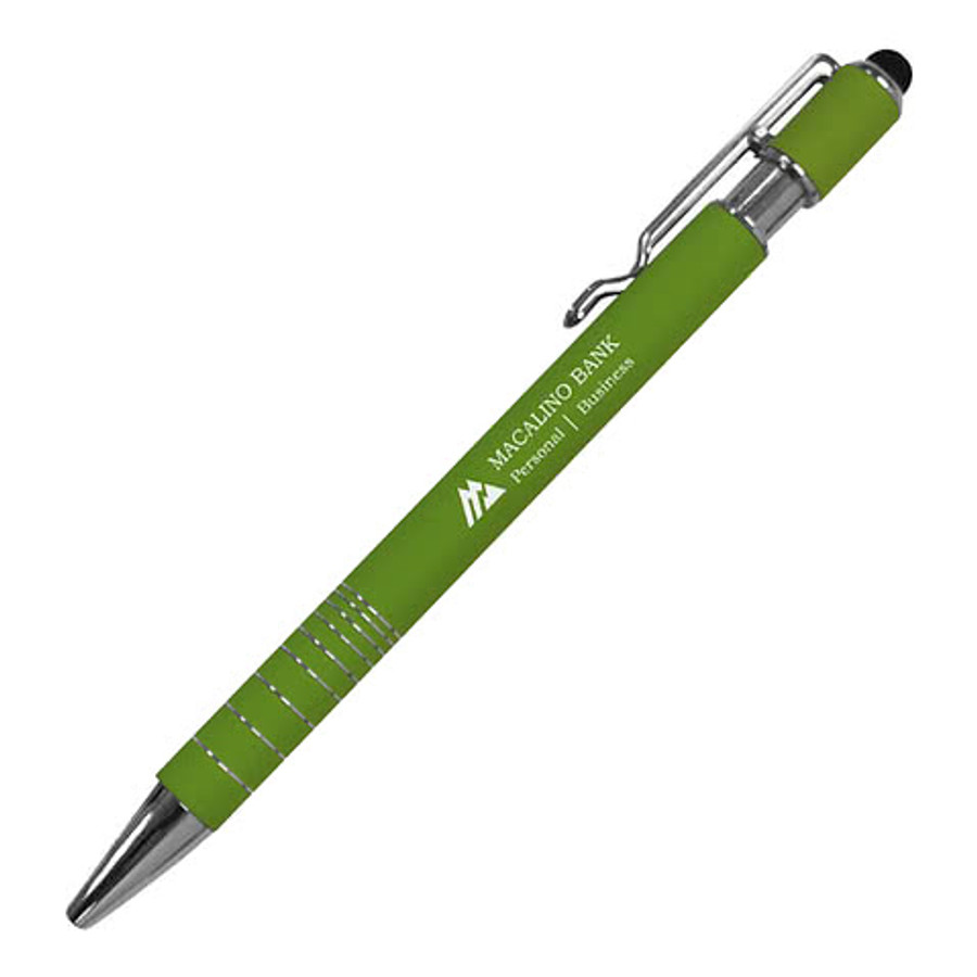 Memo Aluminum Incline Ballpoint Pen (black ink) in Orange