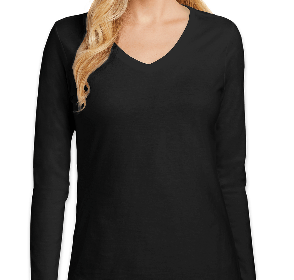 District Women's V.I.T. Long Sleeve V-Neck T-shirt-default