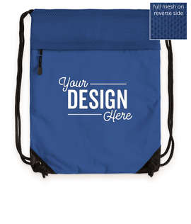 Port Authority Mesh Drawstring Bag - Color: Snorkel Blue